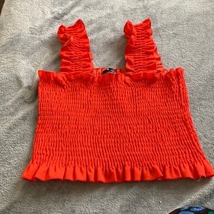 shein scrunched crop top